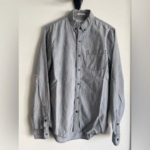 NWT Lucky Brand Gray Button Up Shirt S